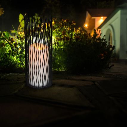 LED Екстериорна декоративна лампа NYBORG LED/2xAA 35 см IP44 топло бяло