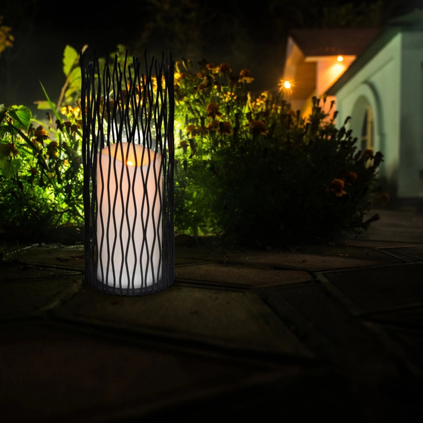 LED Екстериорна декоративна лампа NYBORG LED/2xAA 35 см IP44 топло бяло