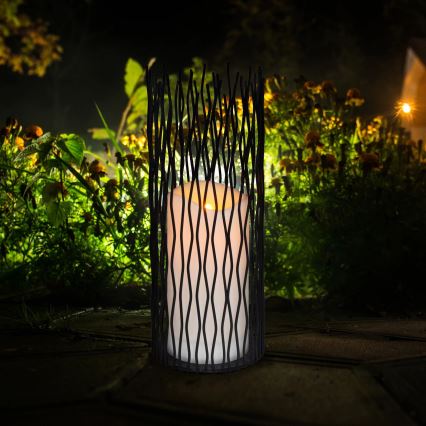 LED Екстериорна декоративна лампа NYBORG LED/2xAA 35 см IP44 топло бяло
