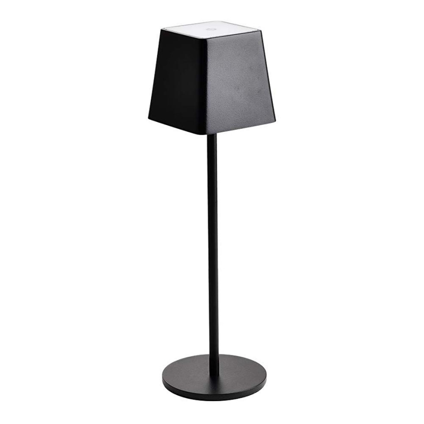LED Екстериорна димируема сензорна акумулаторна настолна лампа LED/2W/5V 4400 mAh IP54 черна