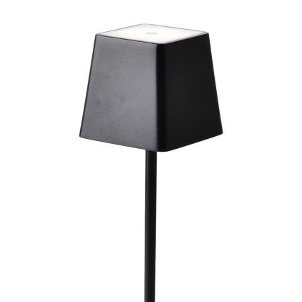 LED Екстериорна димируема сензорна акумулаторна настолна лампа LED/2W/5V 4400 mAh IP54 черна