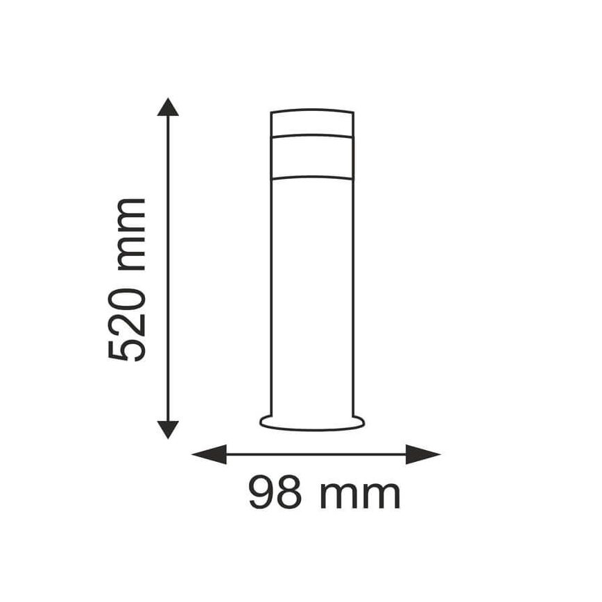 LED Екстериорна лампа COLLUM 1xLED/3,6W/230V IP44 52см