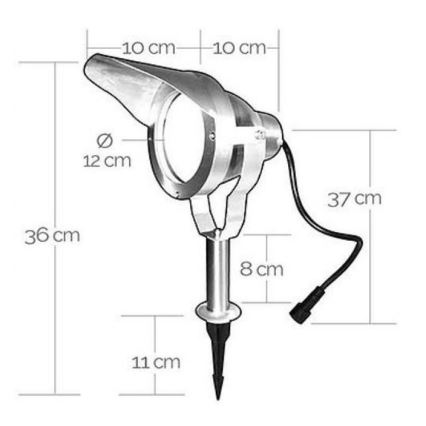 LED Екстериорна лампа EASY CONNECT 1xGU10/10W/230V IP67 матов хром
