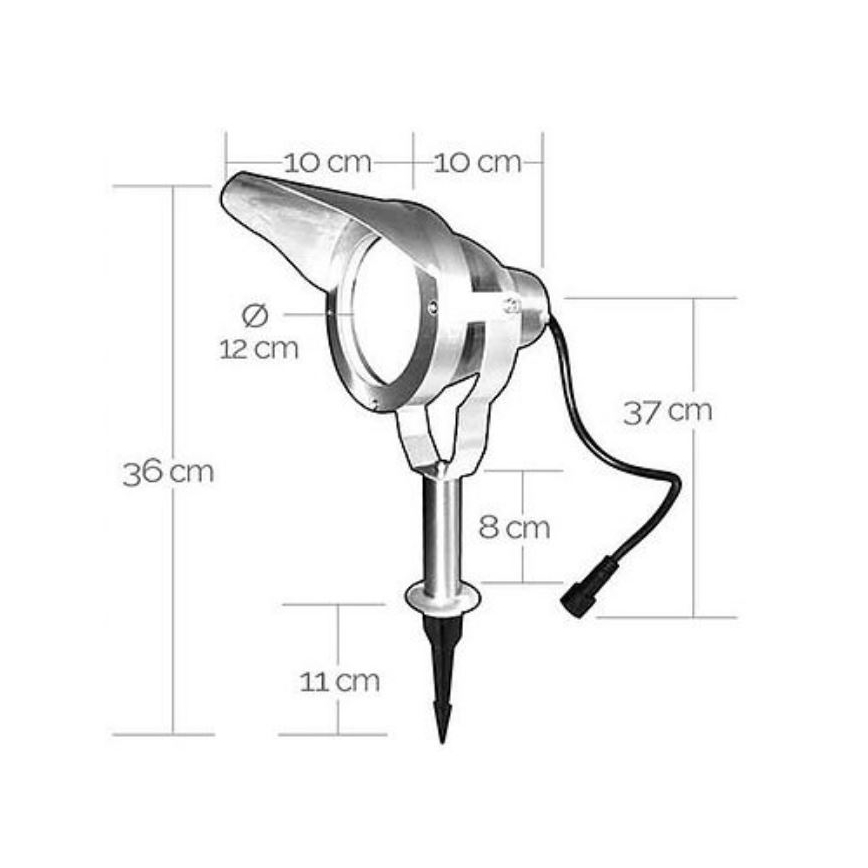 LED Екстериорна лампа EASY CONNECT 1xGU10/10W/230V IP67 матов хром