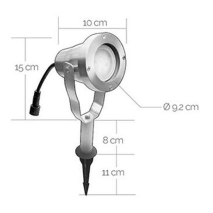 LED Екстериорна лампа EASY CONNECT 1xGU10/4W/230V IP67 матов хром