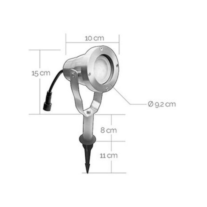 LED Екстериорна лампа EASY CONNECT 1xGU10/4W/230V IP67 матов хром