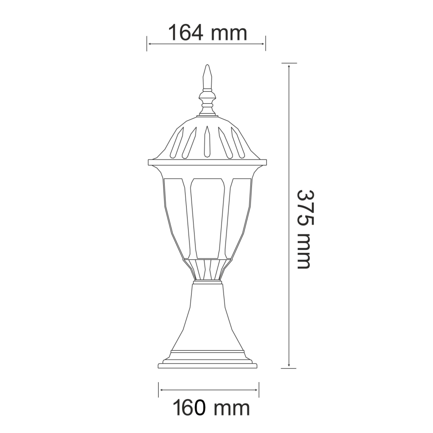 LED Екстериорна лампа FLORENCJA 1xE27/10W/230V IP43