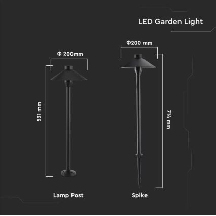 LED Екстериорна лампа GARDEN LED/7W/230V 3000K IP65