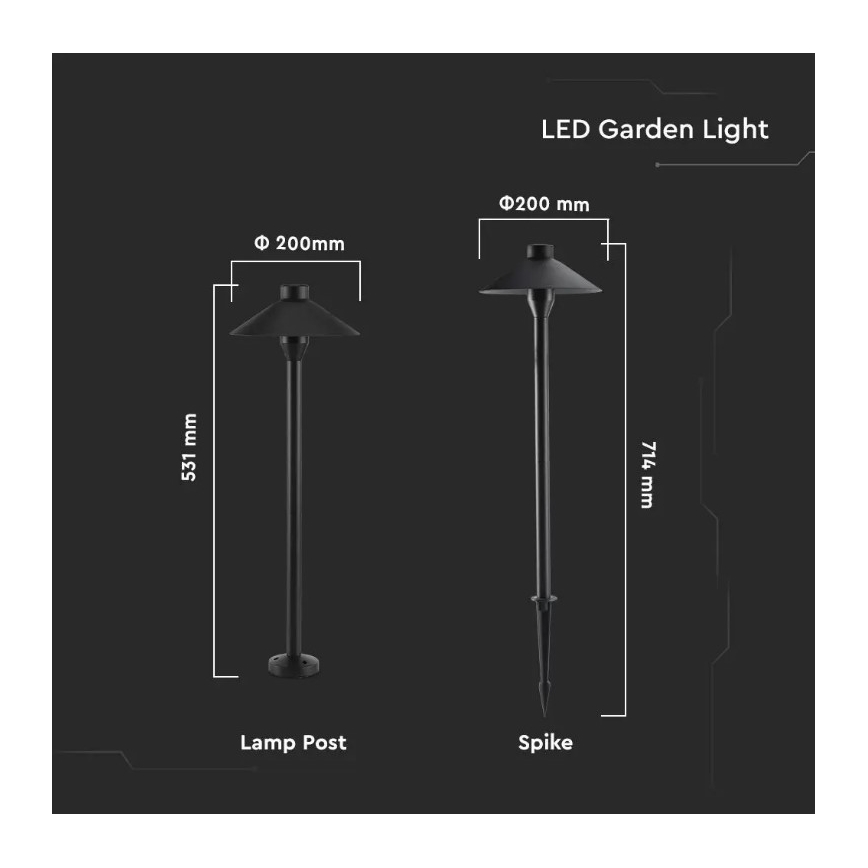 LED Екстериорна лампа GARDEN LED/7W/230V 3000K IP65