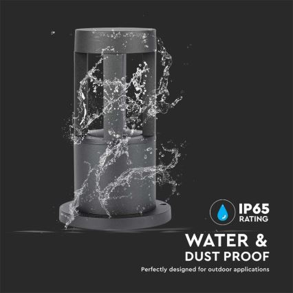 LED Екстериорна лампа LED/10W/230V 25см 3000K IP65 черна