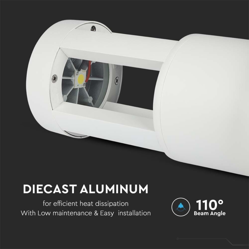 LED Екстериорна лампа LED/10W/230V 25см 4000K IP65 бяла