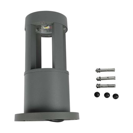 LED Екстериорна лампа LED/10W/230V 25см 6400K IP65 сива