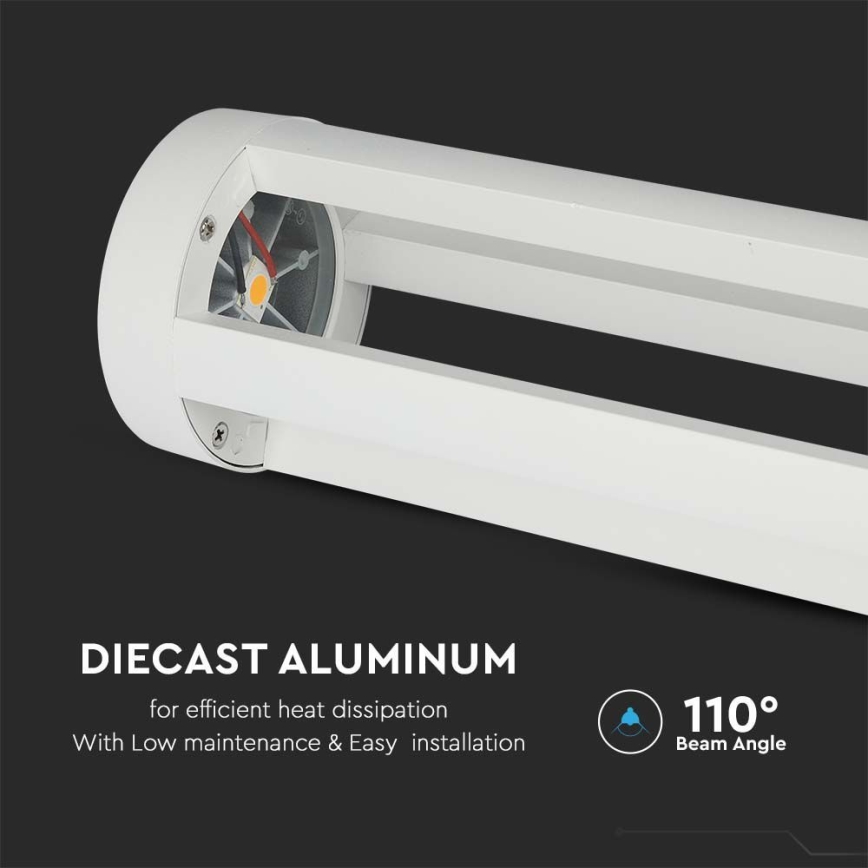 LED Екстериорна лампа LED/10W/230V 80см 4000K IP65 бяла