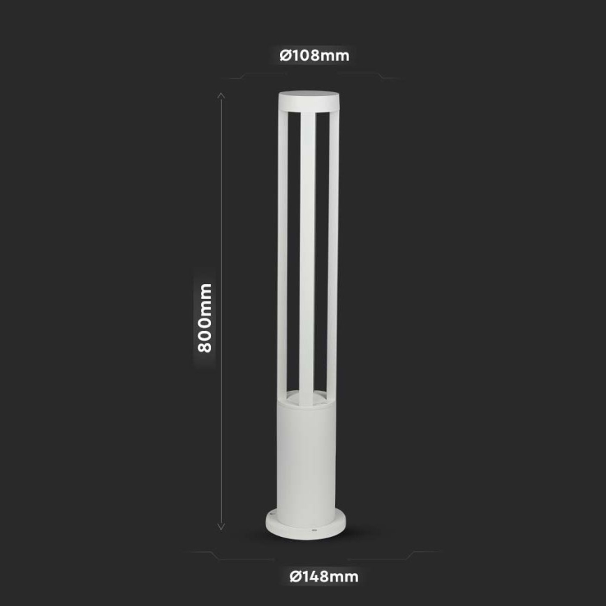 LED Екстериорна лампа LED/10W/230V 80сн 3000K IP65 бяла
