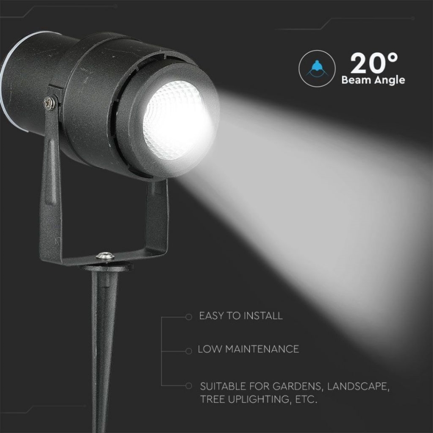 LED Екстериорна лампа LED/12W/100-240V IP65 4000K черен