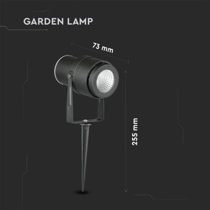 LED Екстериорна лампа LED/12W/100-240V IP65 4000K черен
