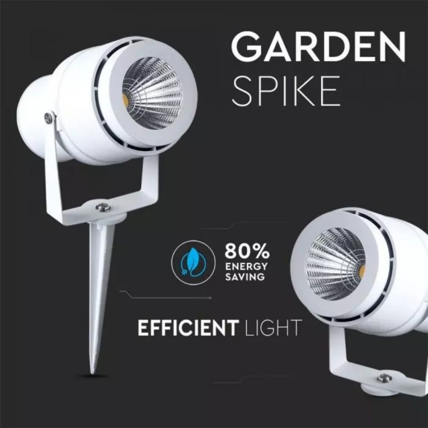 LED Екстериорна лампа LED/12W/100-240V IP65 бял - зелена светлина