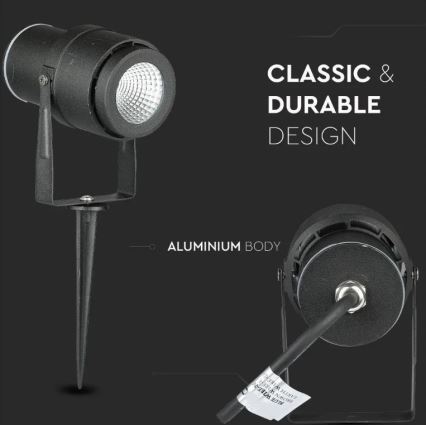 LED Екстериорна лампа LED/12W/230V 3000K черна IP65