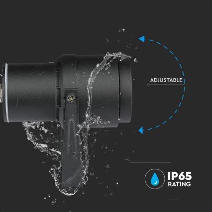 LED Екстериорна лампа LED/12W/230V 3000K черна IP65