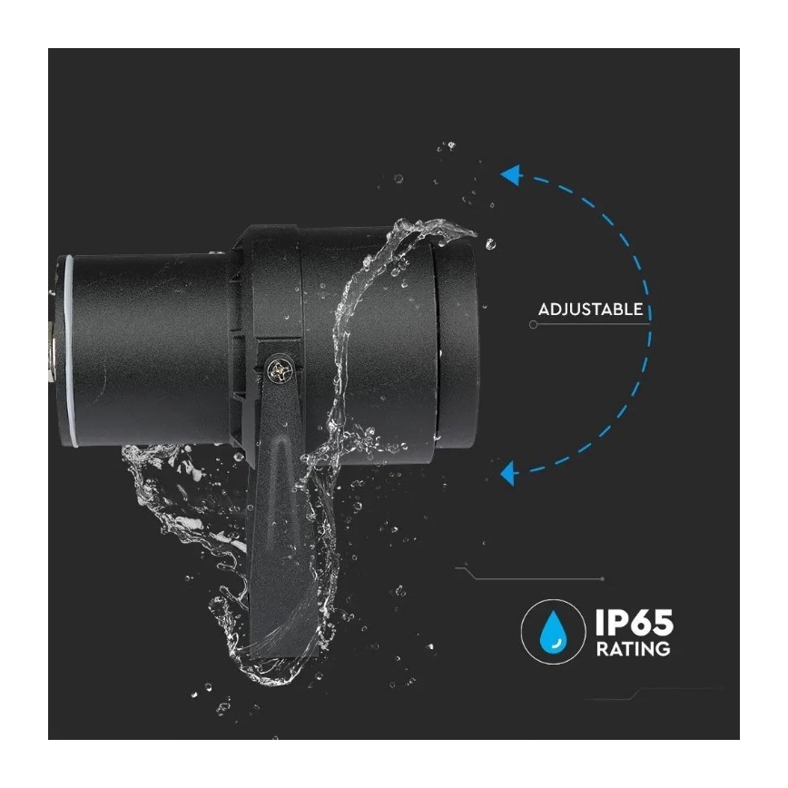 LED Екстериорна лампа LED/12W/230V 3000K черна IP65