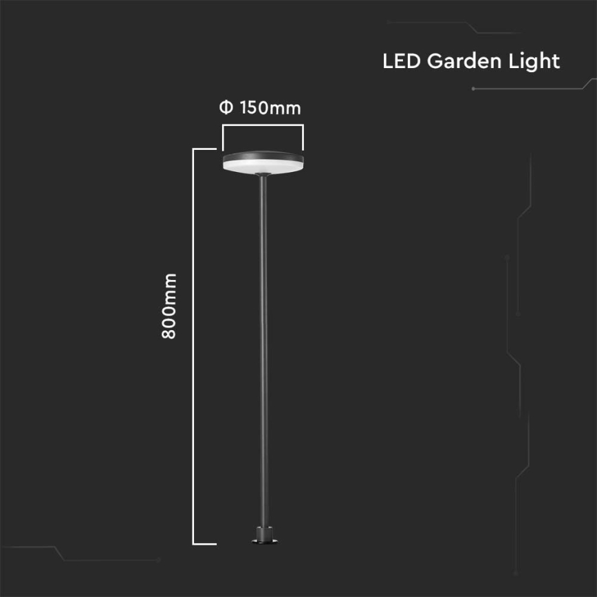 LED Екстериорна лампа LED/12W/230V 3000K IP65 антрацит