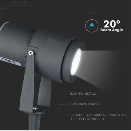 LED Екстериорна лампа LED/12W/230V 4000K антрацит IP65