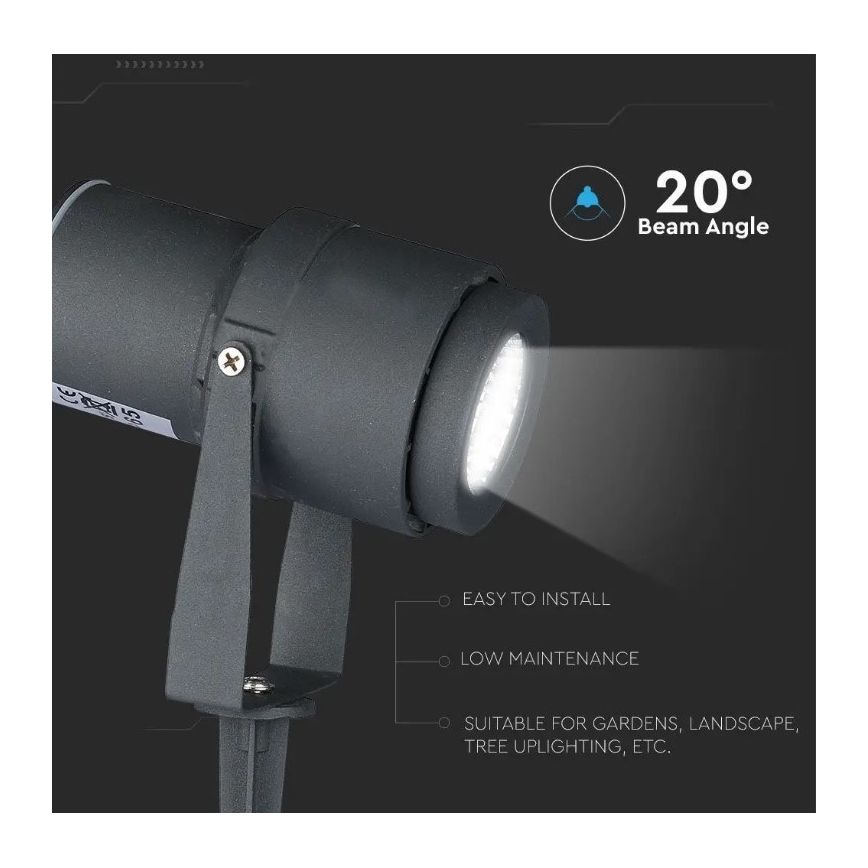 LED Екстериорна лампа LED/12W/230V 4000K антрацит IP65