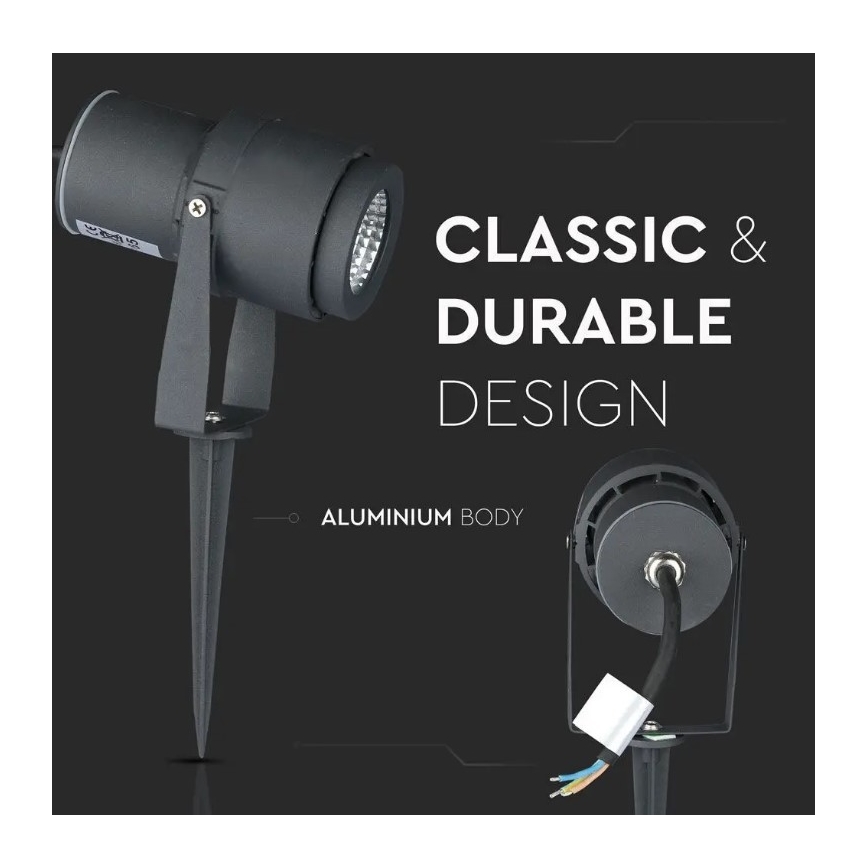 LED Екстериорна лампа LED/12W/230V 4000K антрацит IP65