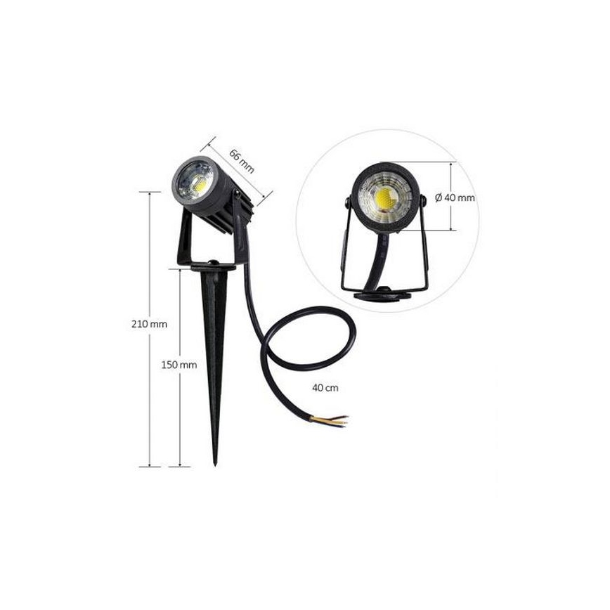 LED Екстериорна лампа LED/3W/230V 2800K IP67 черен