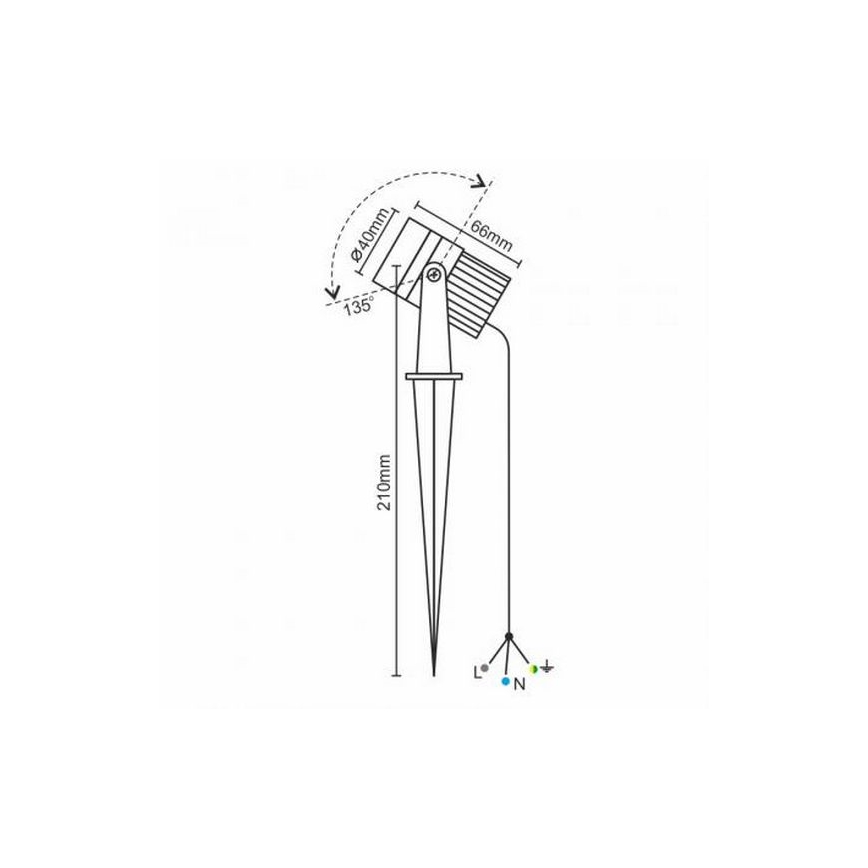 LED Екстериорна лампа LED/3W/230V 2800K IP67 черен