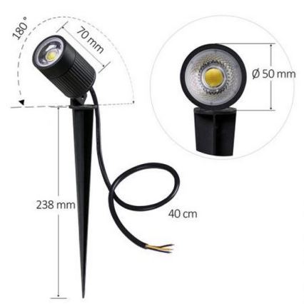 LED Екстериорна лампа LED/7W/85-264V IP67