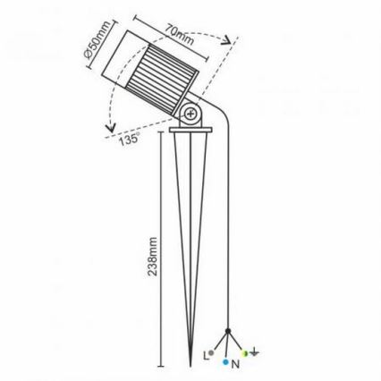 LED Екстериорна лампа LED/7W/85-264V IP67
