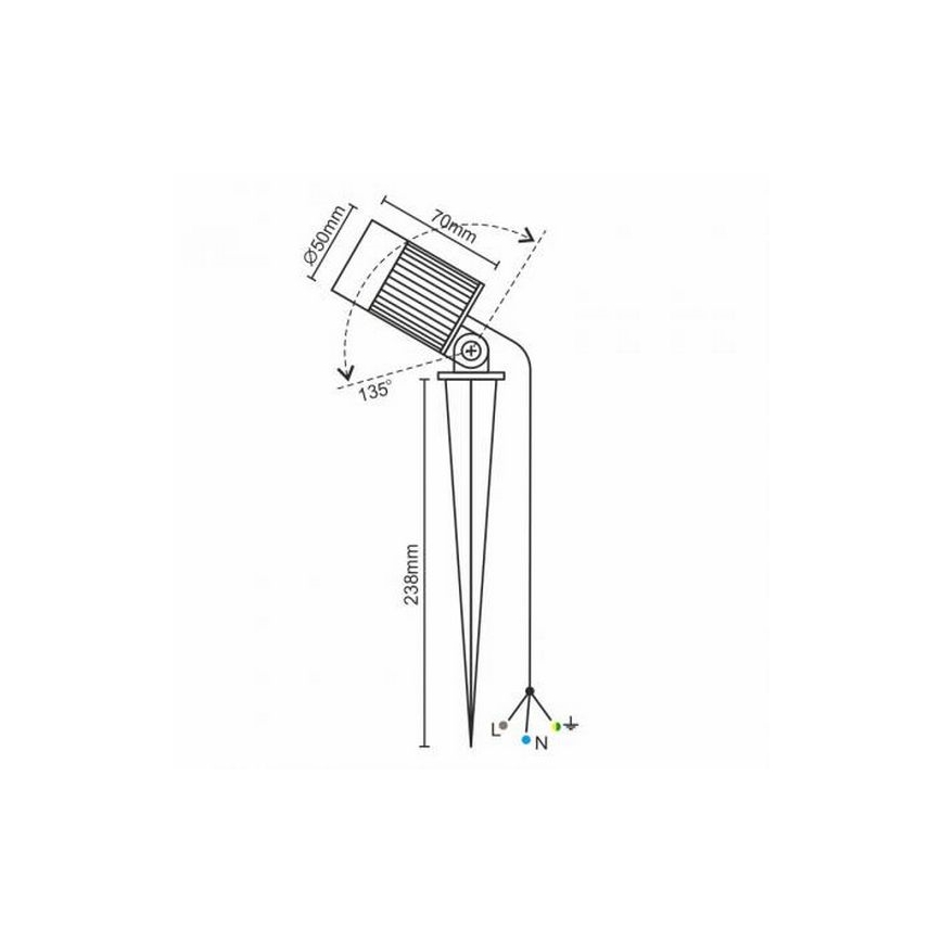 LED Екстериорна лампа LED/7W/85-264V IP67