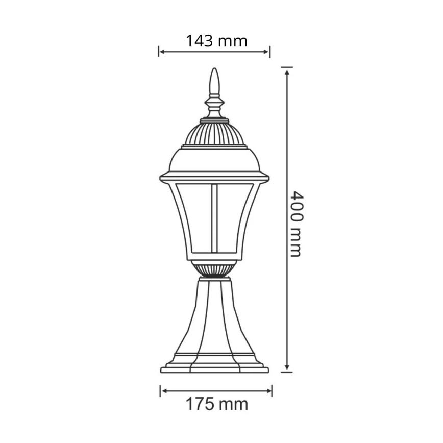 LED Екстериорна лампа PARIS 2 1xE27/4,9W/230V