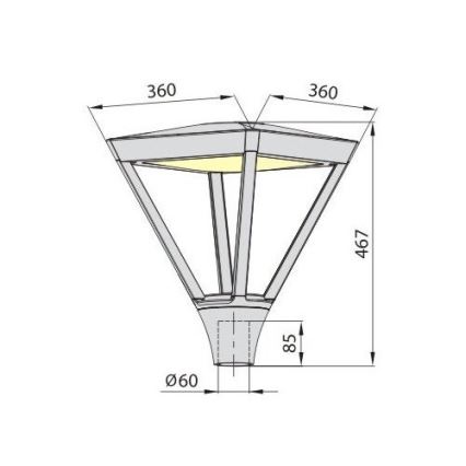 LED Екстериорна лампа PARK PLUS LED/45W/230V 4000K