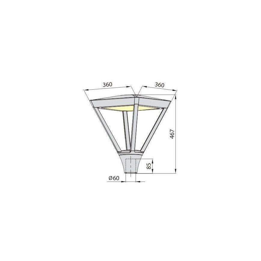 LED Екстериорна лампа PARK PLUS LED/45W/230V 4000K