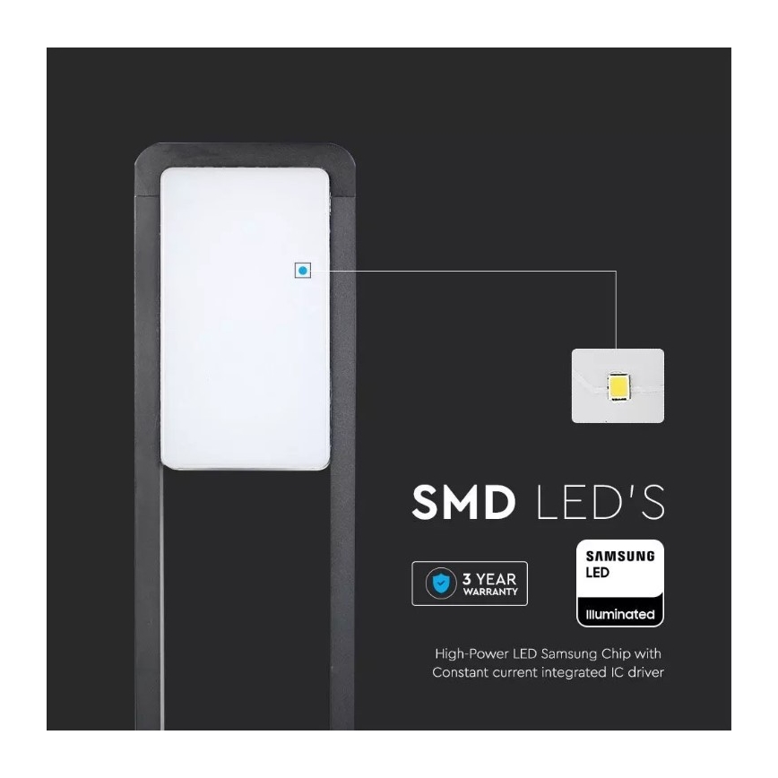 LED Екстериорна лампа SAMSUNG CHIP LED/10W/230V 3000K IP65 черна