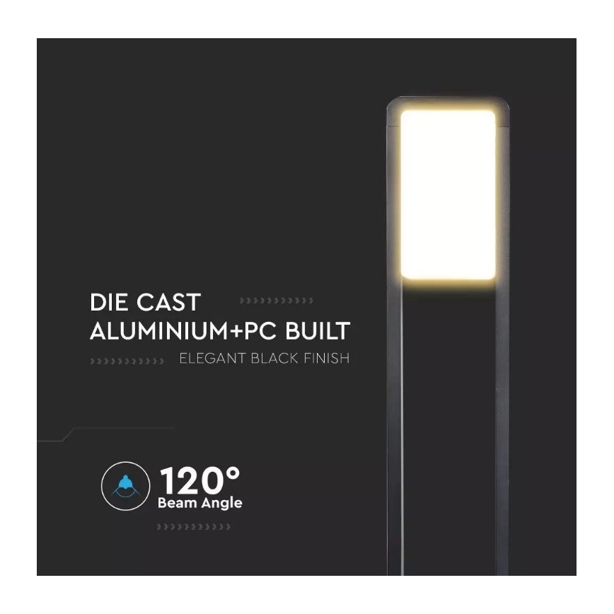 LED Екстериорна лампа SAMSUNG CHIP LED/10W/230V 3000K IP65 черна