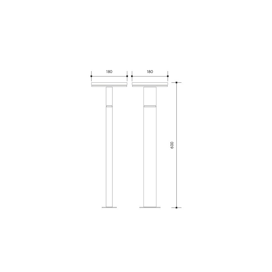 LED Екстериорна лампа със сензор BARI LED/10W/230V 4000K 60 см IP54 антрацит