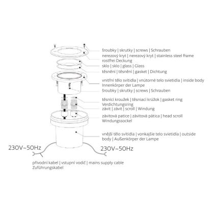 LED Екстериорна лампа за алея ROAD LED/0,5W/230V IP67 3000K