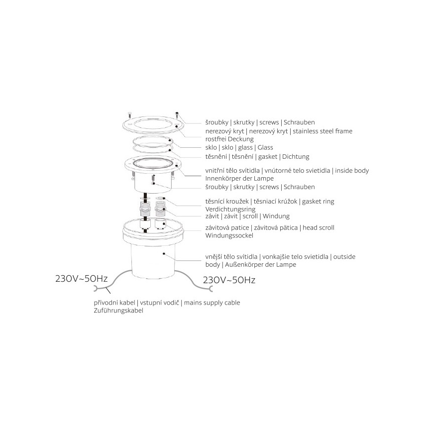 LED Екстериорна лампа за алея ROAD LED/0,5W/230V IP67 3000K