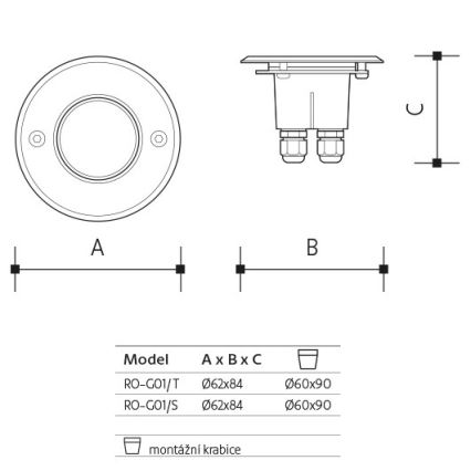 LED Екстериорна лампа за алея ROAD LED/0,5W/230V IP67 3000K