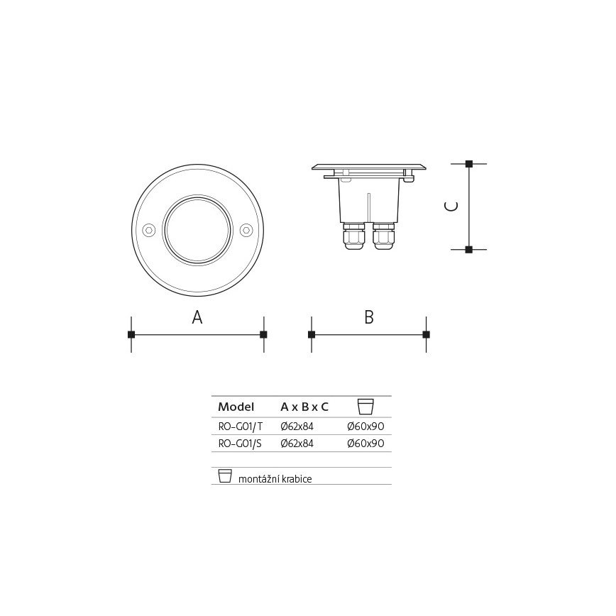 LED Екстериорна лампа за алея ROAD LED/0,5W/230V IP67 3000K
