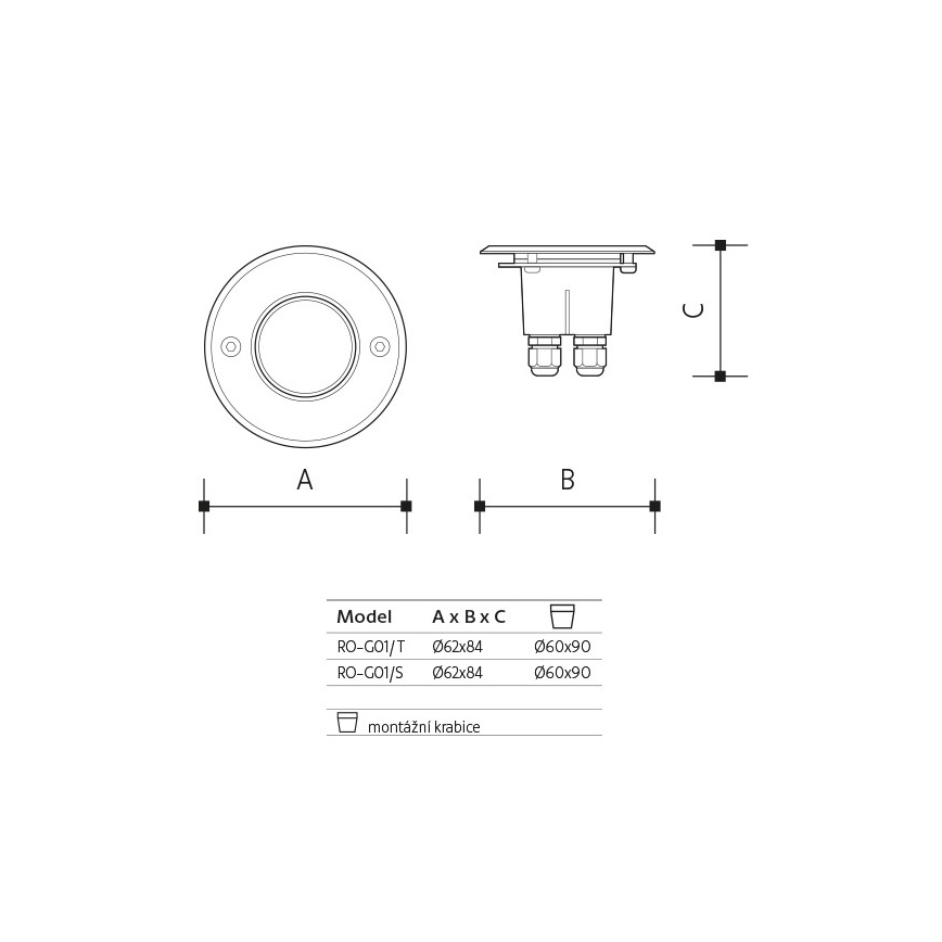 LED Екстериорна лампа за алея ROAD LED/0,5W/230V IP67 6000K