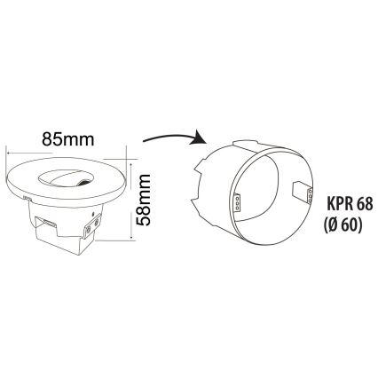 LED Екстериорна лампа за стълбище DECENTLY LED/1,5W/230V 3000/4000/6000K IP44 бял