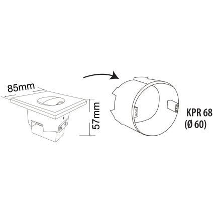 LED Екстериорна лампа за стълбище DECENTLY LED/1,5W/230V 3000/4000/6000K IP44 черен