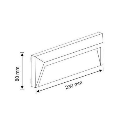 LED Екстериорна лампа за стълбище HOLDEN LED/1,6W/230V IP65 графитен