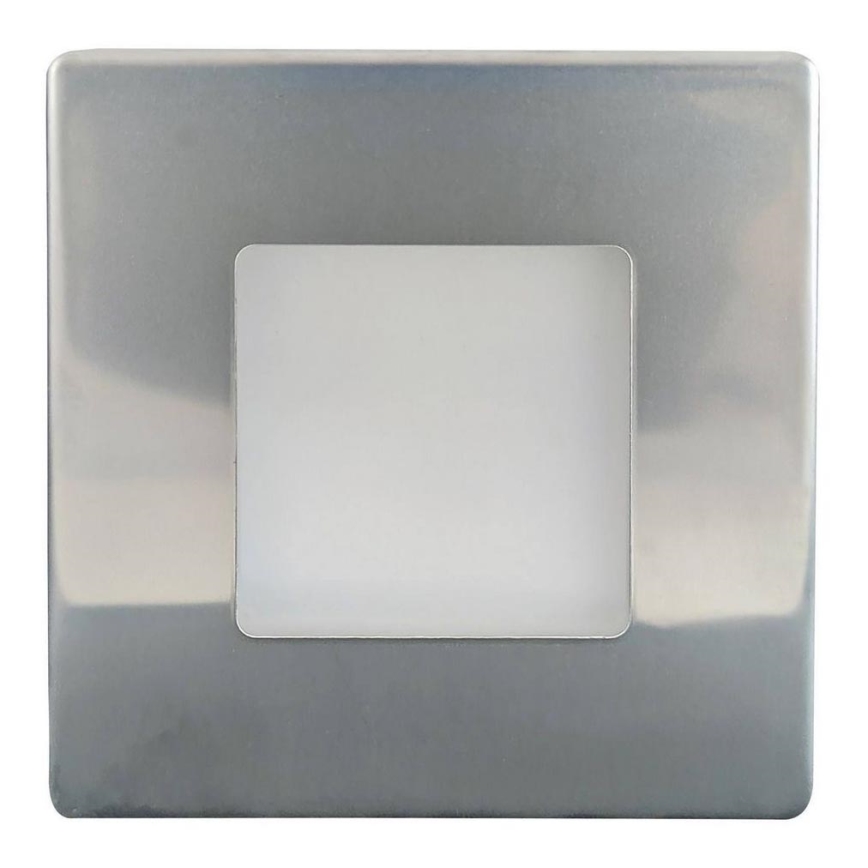 LED Екстериорна лампа за стълбище LED/1,7W/230V 2700K IP44 лъскав хром