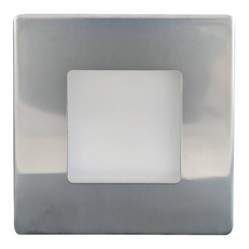 LED Екстериорна лампа за стълбище LED/1,7W/230V 4000K IP44 лъскав хром
