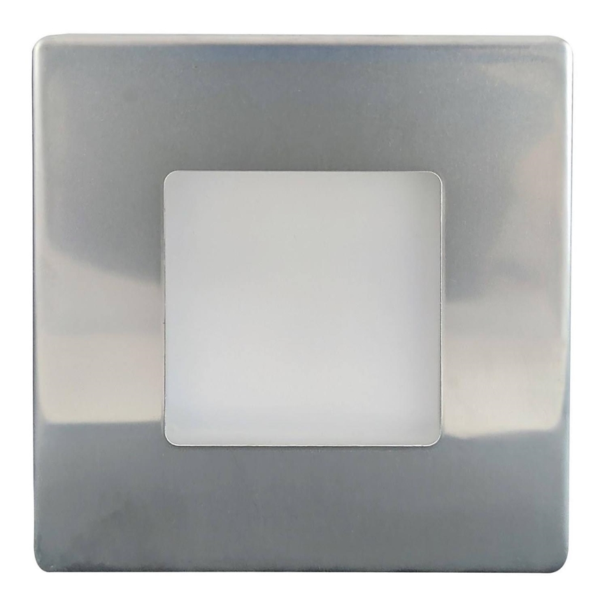 LED Екстериорна лампа за стълбище LED/1,7W/230V 4000K IP44 лъскав хром